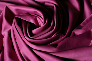 Naklejka premium Processed collage of smooth Processed collage of smooth elegant wavy beige light brown satin silk cloth fabric. Background for banner, backdrop or texture for 3D mapping texture.