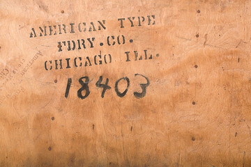 Antique vintage letterpress typographic print type drawer