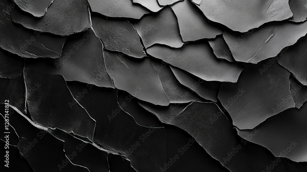 Poster elegant black slate texture with uneven surface for background and design