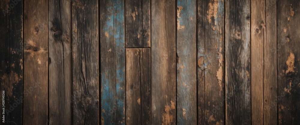 Poster weathered wooden planks background with grunge texture perfect for rustic design or photography show