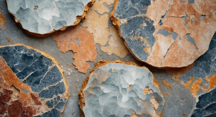 Fototapeta premium Natural marble texture background featuring vibrant color variations and intricate patterns suitable for digital wall and floor designs.