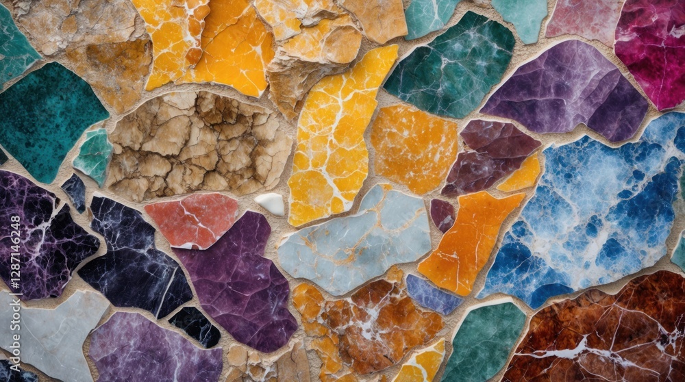 Aufkleber colorful natural marble texture background with vibrant patterns suitable for design and art project