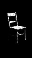 Vintage Wooden Chair Illustration