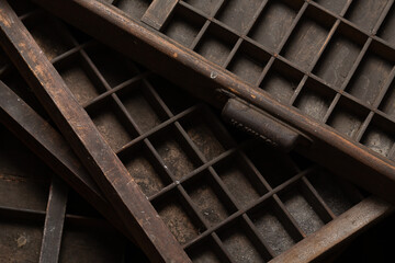 Antique vintage letterpress typographic print type drawer