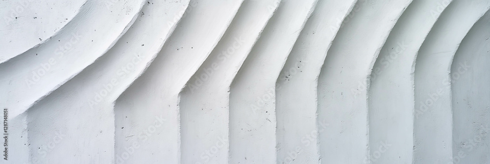 Poster abstract architecture with vertical ribbed plaster texture for modern design