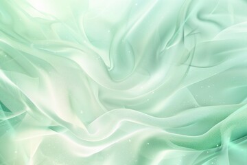 Obraz premium Abstract grainy backdrop with fluid patterns in glowing light green, powder blue hues, creating a serene luminous atmosphere with high contrast.