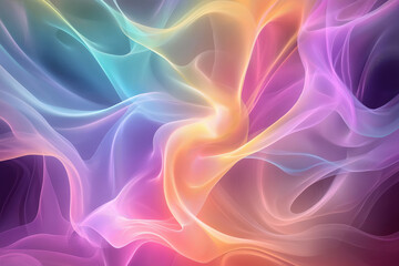 Obraz premium Colorful abstract wave patterns create a mesmerizing visual tapestry of fluid motion
