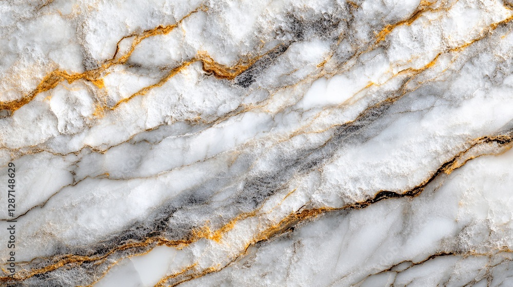 Poster white and gold marble texture displaying unique natural variations