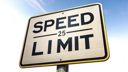 Obraz premium Speed Limit 25 Sign