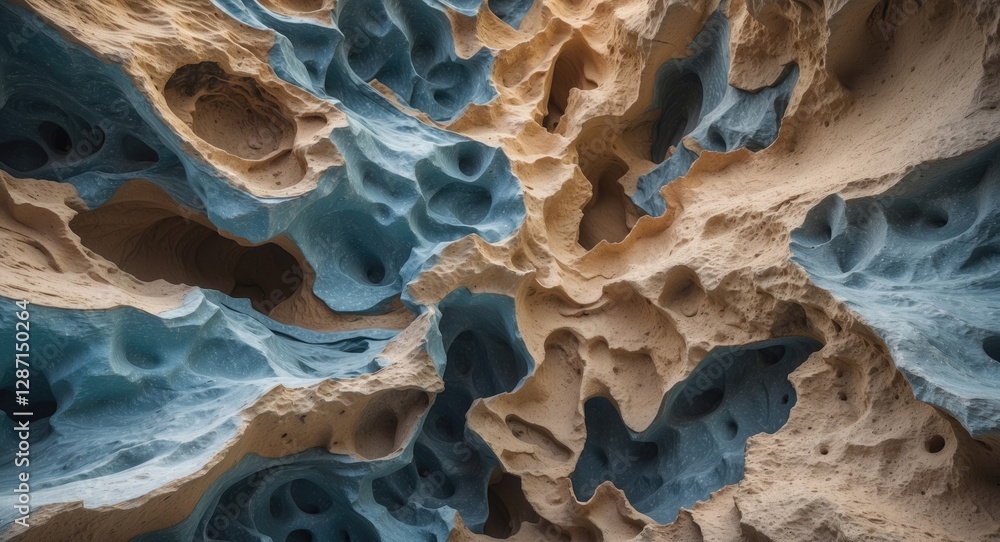 Poster abstract natural formation with intricate patterns and textured surfaces ideal for creative backgrou