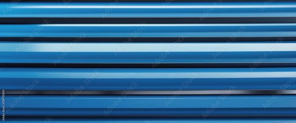Poster blue blinds texture with smooth lines for design, architecture or decoration projects, adding a mode