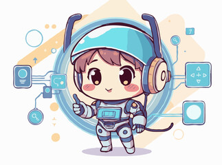 Futuristic Technology Concept in Abstract Vector Design