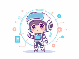 Futuristic Technology Concept in Abstract Vector Design