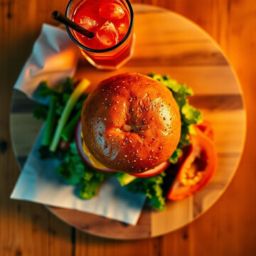 hamburguesa con refresco