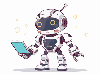 Robotic Automation in Modern Technology Vector Design