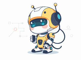 Naklejka premium Robotic Automation in Modern Technology Vector Design