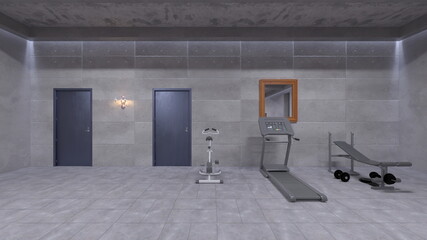 地下休憩室　3DCGレンダリング