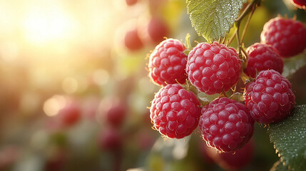 raspberries in the garden