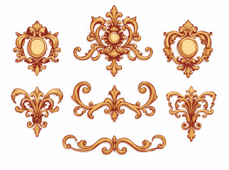 Baroque Era Inspired Decorative Elements in Rococo Style