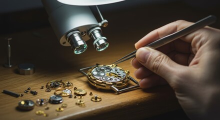The Art of Watchmaking , A Watchmaker's Precision Work on a Classic Timepiece