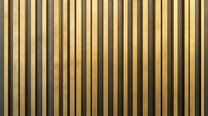Elegant wall texture with vertical gold molding lines for interior design