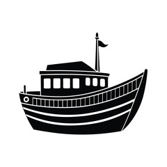 vector illustration of fishing boat
