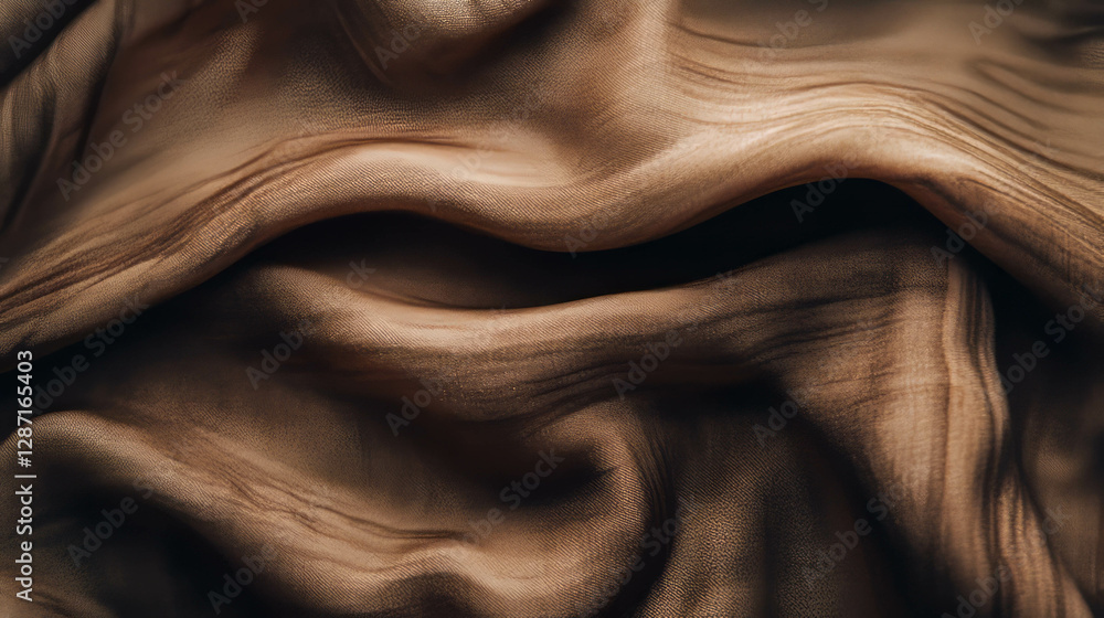 Poster elegant walnut texture blended with soft fabric for design concepts
