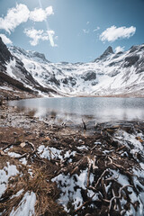 Laguna Nevada in Patagonia. Trekking in the city of Ushuaia