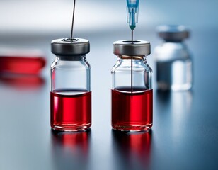 Medical syringe with vaccine vial for immunization and healthcare protection