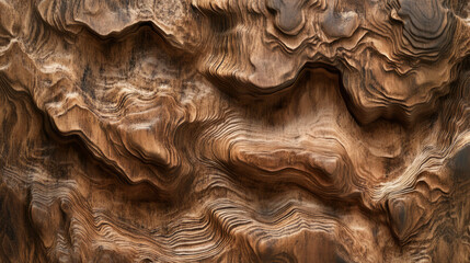 Intricate walnut wood texture with fine grain and subtle light patterns for creative backgrounds