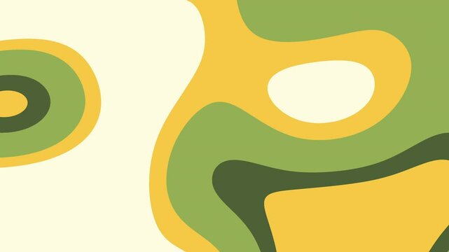 Abstract green and yellow shapes ideal for backgrounds, advertising, social media posts, web design, or artistic projects requiring vibrant colors. animation