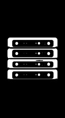 Fototapeta premium Modern Server Rack Illustration