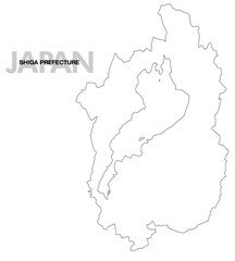 滋賀県の白地図