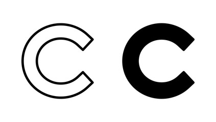 Fototapeta premium Copyright icon vector. copyright sign and symbol