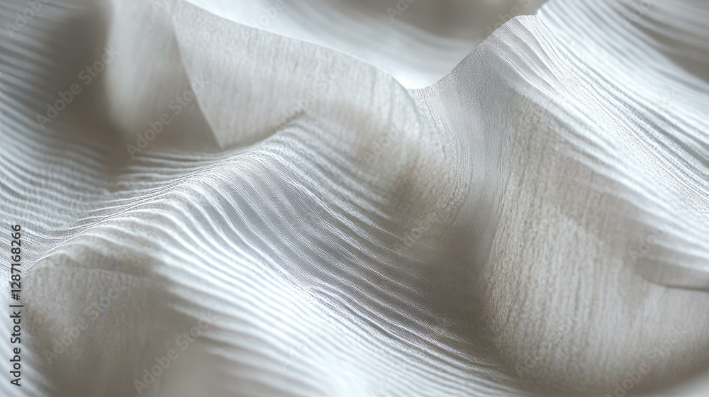 Aufkleber elegant wavy ribbed grey paper texture with soft shadow for design and art projects