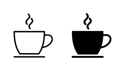 coffee cup icon vector. cup a coffee sign and symbol
