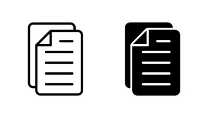 Document icon vector. Paper sign and symbol. File Icon