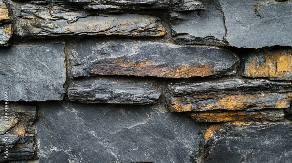Poster weathered black slate texture with rough surface for natural design projects