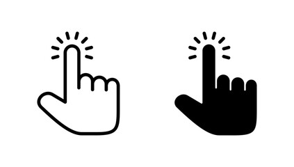 Hand cursor icon vector. cursor sign and symbol. hand cursor icon clik