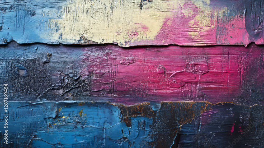 Aufkleber texture of weathered plywood with faded color in abstract design
