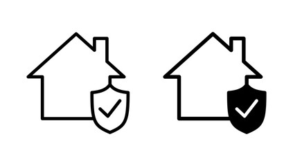 home insurance icon vector. home protection sign and symbol