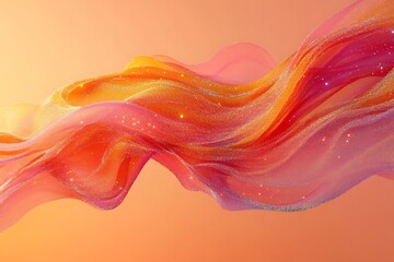 Abstract Flowing Fabric, Orange Pink Hues