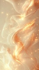 Abstract flowing fabric with golden light