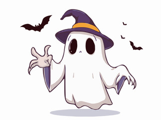 Eerie Ghostly Specter Halloween Graphic