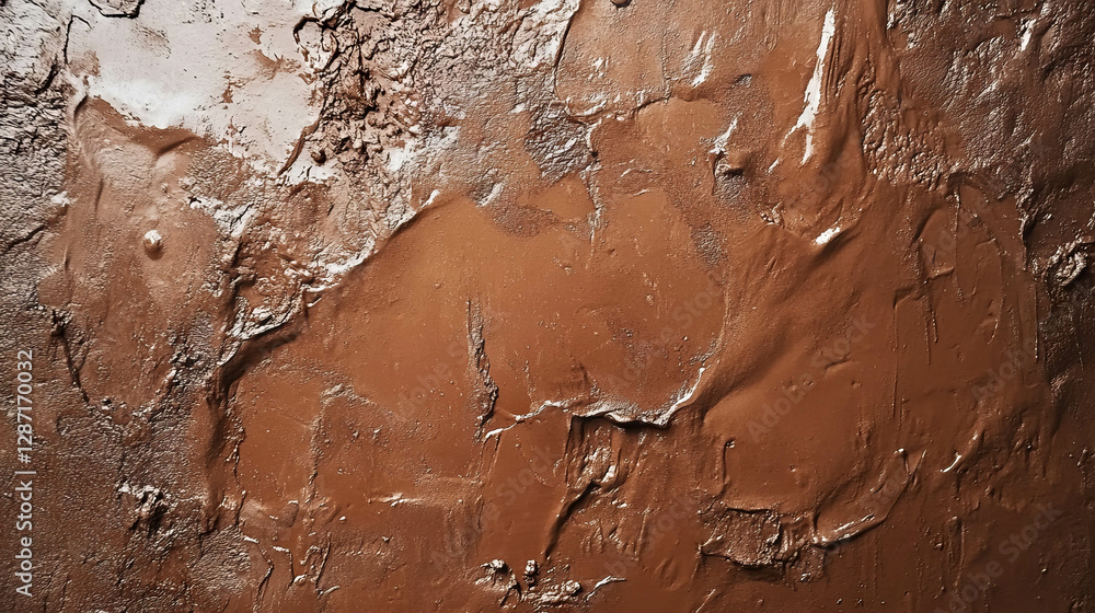 Poster wet smooth clay wall texture with glossy reflections for design and art projects