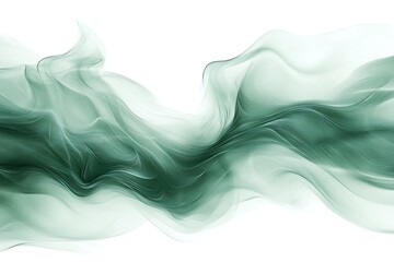 Abstract Flowing Green Fabric