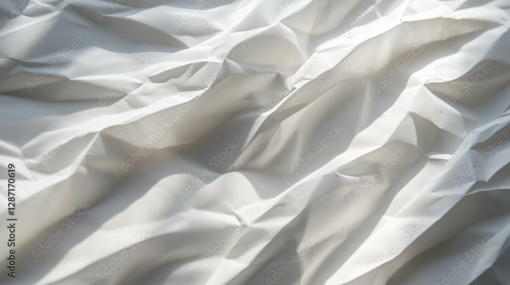 Aufkleber abstract textured background of white creased paper with debossed pattern