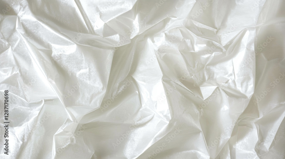 Poster creased white paper texture with defined folds for design and art projects