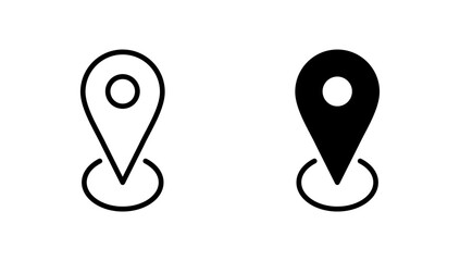 Pin icon vector. Location sign and symbol. destination icon. map pin