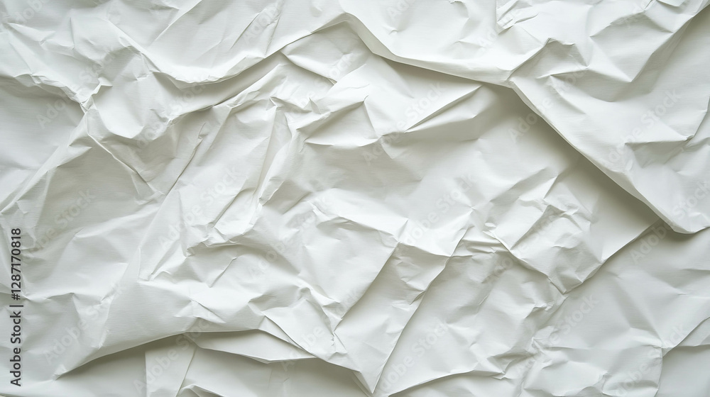 Aufkleber abstract texture of white creased paper with sharp folds for creative design background